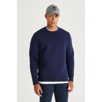 Bluza de trening cu decolteu la baza gatului si model uni
