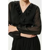 Bluza crop cu volane