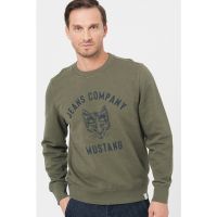 Bluza de trening cu decolteu la baza gatului si imprimeu