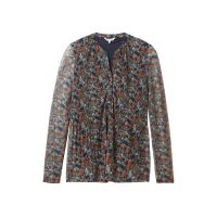 Bluza cu pliuri si model floral