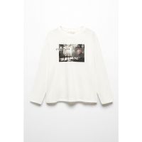Bluza de bumbac cu imprimeu foto