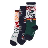 Set de sosete lungi pana la genunchi - cu imprimeu Mickey Mouse- 3 perechi