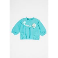 Bluza de trening cu decolteu la baza gatului - din amestec de bumbac