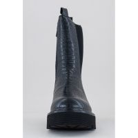 Ghete Chelsea din piele ecologica cu aspect de piele de crocodil