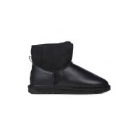 Ghete slip-on de piele si piele intoarsa