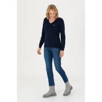 Blugi crop cu talie medie