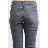 Blugi bootcut cu aspect decolorat