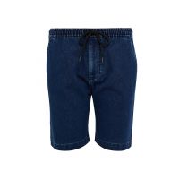 Bermude din denim cu snur in talie Plaza 3605