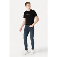 Blugi skinny cu aspect decolorat