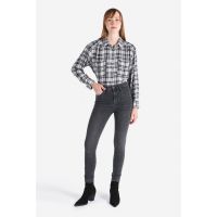 Blugi skinny cu aspect decolorat