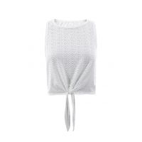 Bluza crop cu prindere la terminatie Half Of me 6877