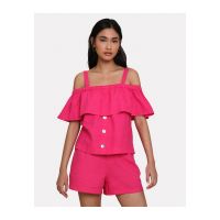 Bluza cu decolteu patrat cu volane Aspen 7477
