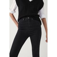 Blugi skinny cu talie inalta
