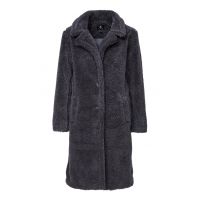 Haina din material teddy cu buzunare oblice