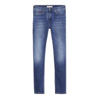 Blugi slim fit cu aspect decolorat