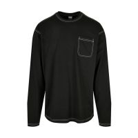 Bluza cu decolteu la baza gatului si buzunar pe piept