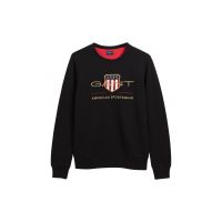 Bluza de trening cu decolteu la baza gatului si logo brodat