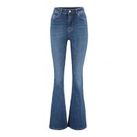 Blugi bootcut cu talie inalta
