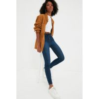 Blugi skinny cu talie inalta