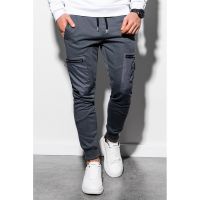 Pantaloni sport cargo cu detalii contrastante