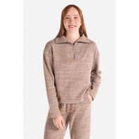 Bluza cu fenta cu fermoar
