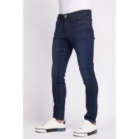 Blugi super slim fit cu aspect usor decolorat