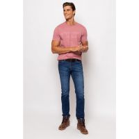 Blugi slim fit cu aspect decolorat