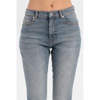 Blugi crop cu aspect decolorat