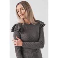 Bluza striata cu volane