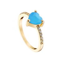 Inel placat cu aur de 18K si zirconia