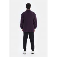 Bluza de trening din material fleece cu segmente contrastante