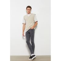 Blugi super skinny cu talie medie