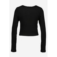 Bluza crop cu model petrecut