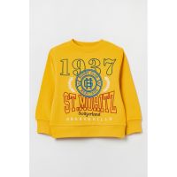 Bluza de trening cu decolteu la baza gatului si model text
