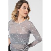 Bluza crop din plasa