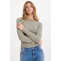 Bluza cu decolteu la baza gatului si dungi