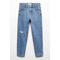 Blugi mom fit cu talie inalta