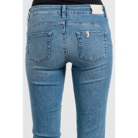 Blugi skinny cu aplicatii cu strasuri Monroe