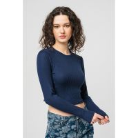 Bluza crop striata Normani