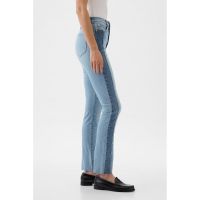 Blugi slim fit cu talie inalta