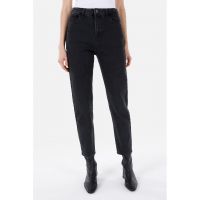 Blugi mom fit cu talie inalta