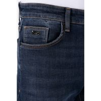Blugi slim fit cu cusaturi contrastante