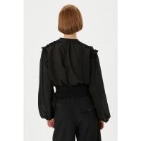 Bluza cu volane si buline texturate