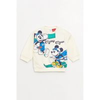 Set de bluza si pantaloni cu imprimeu Mickey Mouse