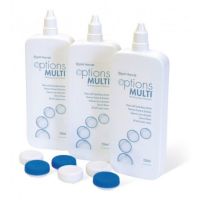 Solutie intretinere lentile de contact Options Multi 3x250 ml + suport lentile cadou