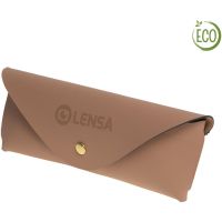 Toc ochelari piele naturala reciclata Lensa - Crem