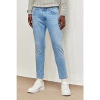 Blugi slim fit cu aspect decolorat