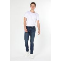 Blugi slim fit cu talie medie
