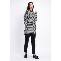 Bluza cu dungi si maneci cazute