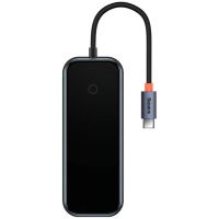 Adaptor Baseus AcmeJoy Series, 7 in 1, Type-C- 2xUSB 3.0 + HDMI+ Usb 2.0 + Type-C PD+ SD/TF, Gri
